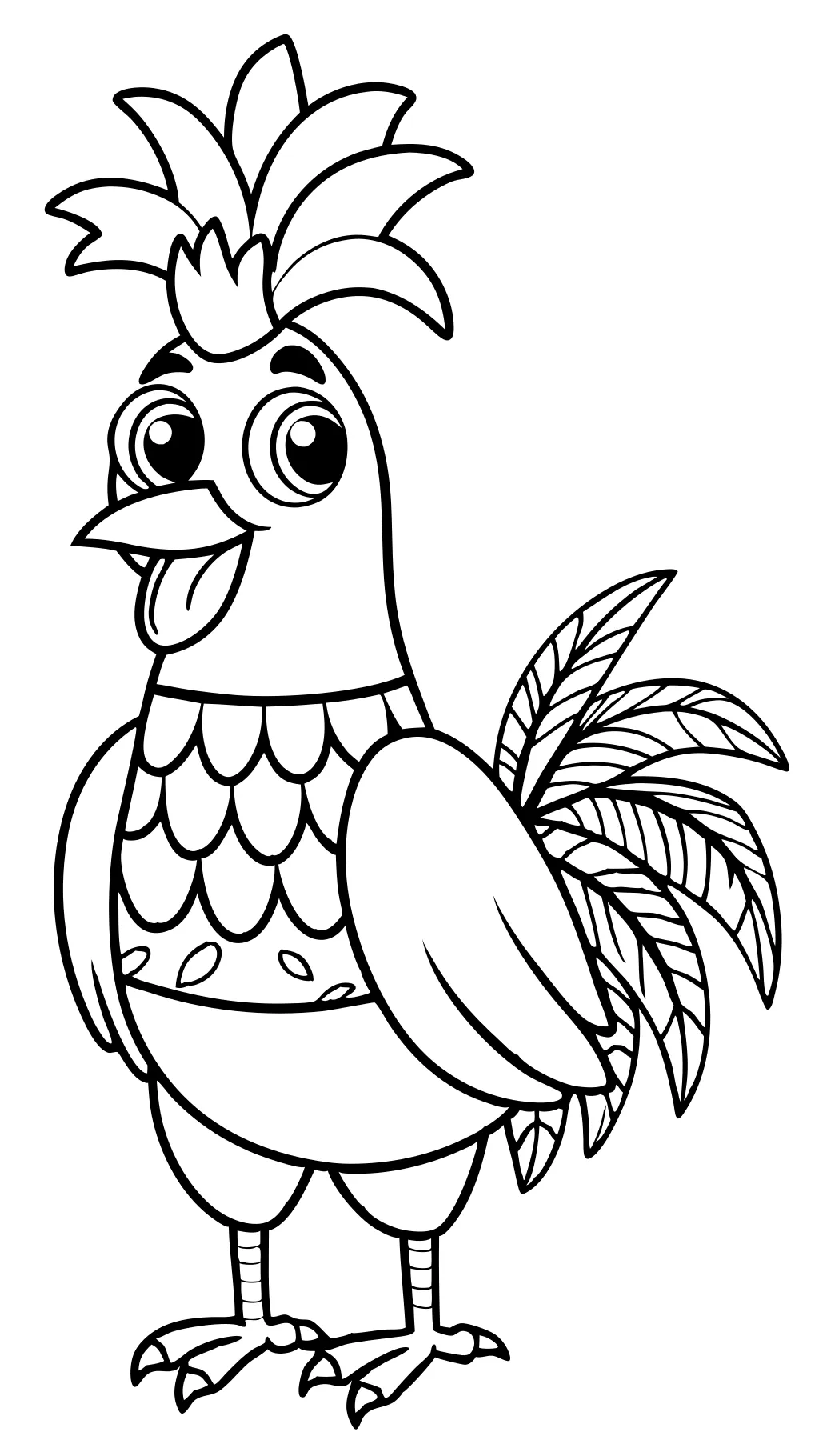 pollo de moana para colorear